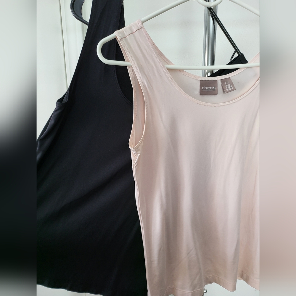 Chico's Women's Black and Cream Tops
